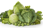 assorted raw cabbages in a pile