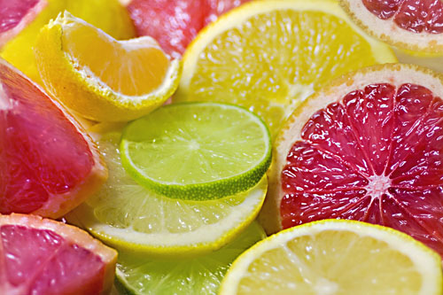 lemons, limes, oranges plus yellow and pink grapefruit