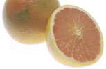 whole and half yellow grapefruit